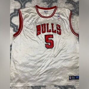 Vintage Jalen Rose Chicago Bulls  Basketball Reebok 4XL Jersey "FAB FIVE"